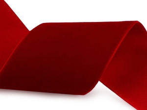 TAŚMA AKSAMITNA AKSAMITKA 50MM CZERWONY 430806 (1mb)