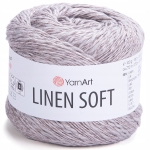 Włóczka YarnArt Linen Soft / 100 g / len wiskoza bawełna / 7307 / szarobeżowy