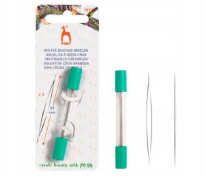  Igły ręczne do nawlekania koralików PONY - 57 mm - 19711 - 4szt.
