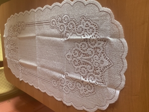 Serwetka żakardowa 207161/60y biała - 60 x 120 cm.