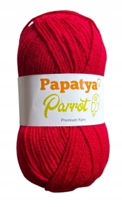 WŁÓCZKA PAPATYA PARROT czerwona ciemna 3225 - 50gr.