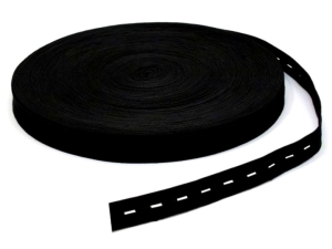 Guma guzikowa 18 mm (25 mb) CZARNA
