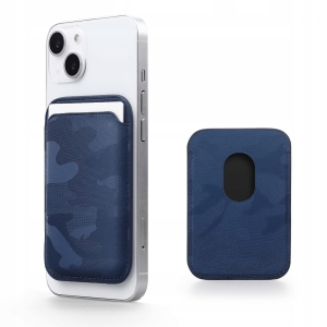 ETUI NA KARTY WALLFID Z MAGSAFE DO IPHONE 12/13/14 granatowe moro