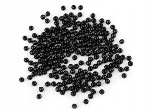 Koraliki plastikowe Color 4 mm CZARNE 20 gr 