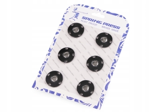 Zatrzaski metalowe śr. 20mm CZARNE 6 sztuk.