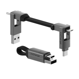 Kabel Rolling Square USB - USB typ C 0,14 m czarny 6w1