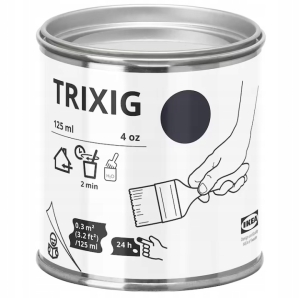 IKEA TRIXIG farba kolor CZARNY do naprawy mebli IKEA, metali 125ml