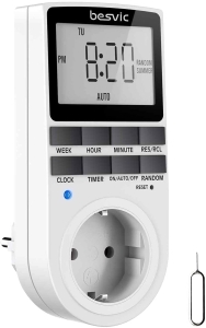 Cyfrowy programator czasowy Besvic 3680 W LCD 10 programów