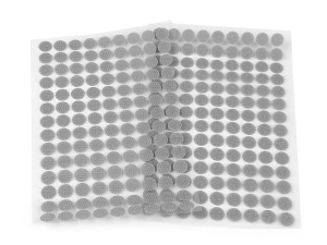 Taśma rzep samoprzylepna kółeczka Ø10 mm szary 126 par.
