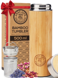 Zaparzacz do herbaty LeafLife Premium Bamboo Tea z filtrem 500 ml