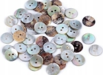 Guziki nawlekane kształt okrągły fi 18 mm wielokolorowy 5 szt.