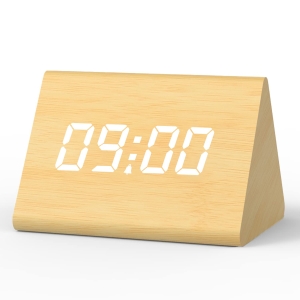 aboveClock Cyfrowy budzik LED zegar stołowy z 3 alarmami zasilany USB