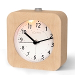 Zegar budzik aboveClock 10cm drewniany analogowy budzik podróżny