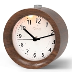 Zegar budzik aboveClock 10cm drewniany analogowy budzik podróżny okrągły