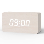 Zegar budzik aboveClock cyfrowy ładowany przez USB LED, 3 alarmy Biały