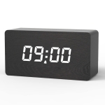 Zegar budzik aboveClock cyfrowy ładowany przez USB LED, 3 alarmy CZARNY