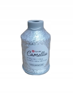  Camellia New kordonek metalizowany 411 srebrny YarnArt 50g (1)