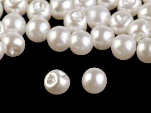 Guzik perełka 8 mm kremowe perłowe 20 szt  120389