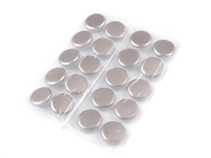  Metalowe guziki nawlekane okrągły fi 23 mm nikiel matowy 5 szt. 120659