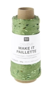 Włóczka Rico Design Creative Make It Paillette 002 zieleń