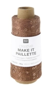 Włóczka Rico Design Creative Make It Paillette 005 brąz