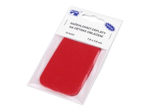 Łaty do naprasowania 7,6 × 4,9 cm czerwone – 10 sztuk 900315