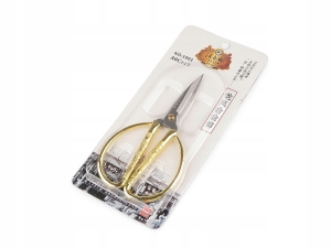 Nożyczki długość 15 cm metalowe do endlowania 940146 złote