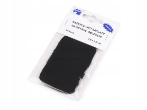 Łaty do naprasowania 7,6 × 4,9 cm czarna – 10 sztuk 900315