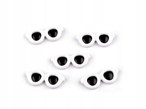 Oczka do maskotek 930011 białe 30x12 mm 10 szt.