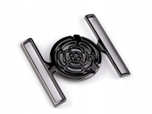 Zapięcie metalowe / klamra otwór do przewlekania 50 mm 930662 czarny grafit