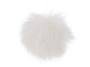 Pompon futerkowy z pętelką Ø8 cm 900415 krem najjaśniejszy