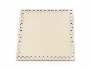 Baza / dno drewniane do szydełkowania koszyka / torebki 15x15 cm