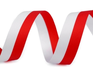 Taśma flagówka sztandarowa medalowa 3 cm 1mb