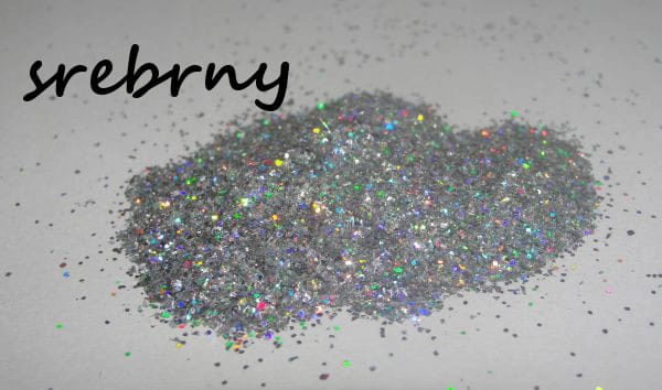 brokat srebrny