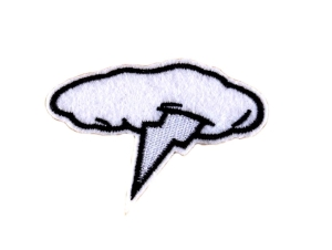 Łatka chmura z piorunem